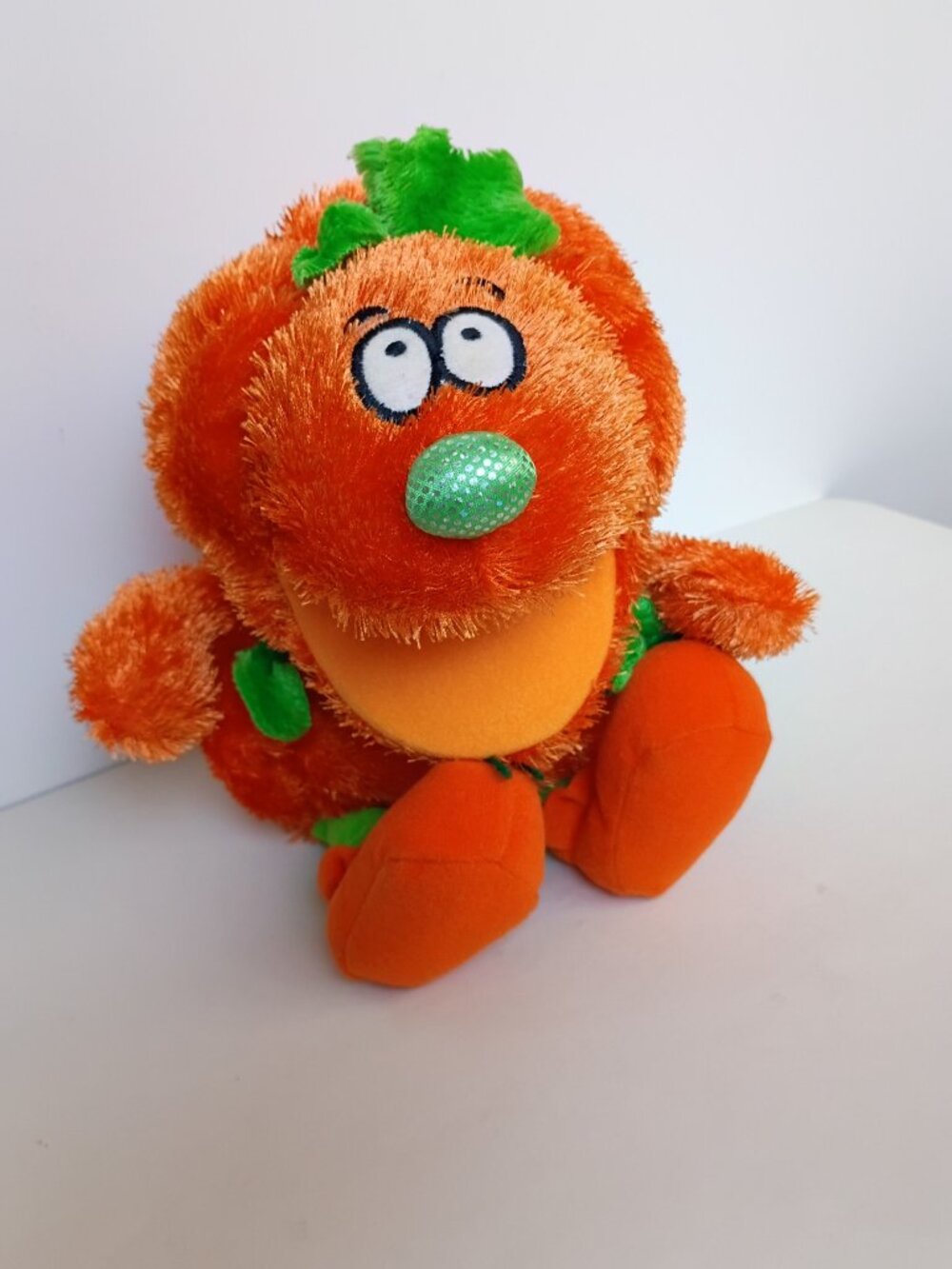 Vtg Fine Toy Korea Animated Sound Orange Pumpkin Plush Halloween Puppet WORKS